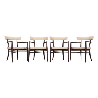 Set of Four T. H. Robsjohn-Gibbings Klismos Dining Armchairs For Sale