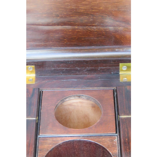 Late 1800s English Rosewood Teapoy Tea Caddy Table 6064 For Sale - Image 16 of 18