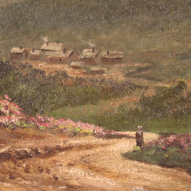 French Artist, Small Romantic Landscape, 1920, Oil on Canvas, Framed For Sale - Image 6 of 16