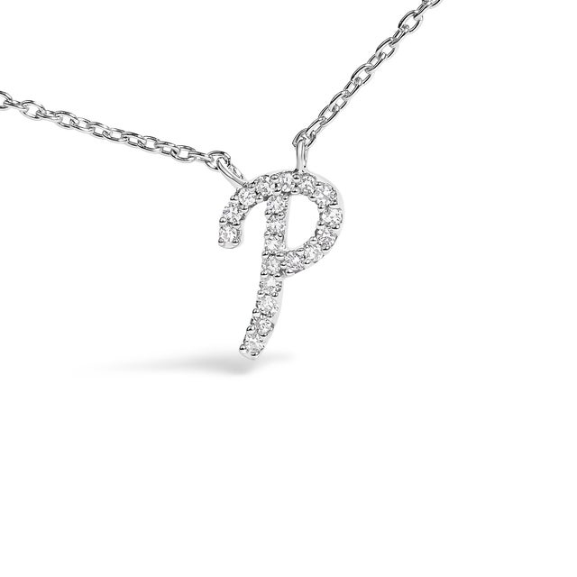 Embrace the elegance of personalization with this stunning 10K White gold pendant, delicately crafted into a flowing...