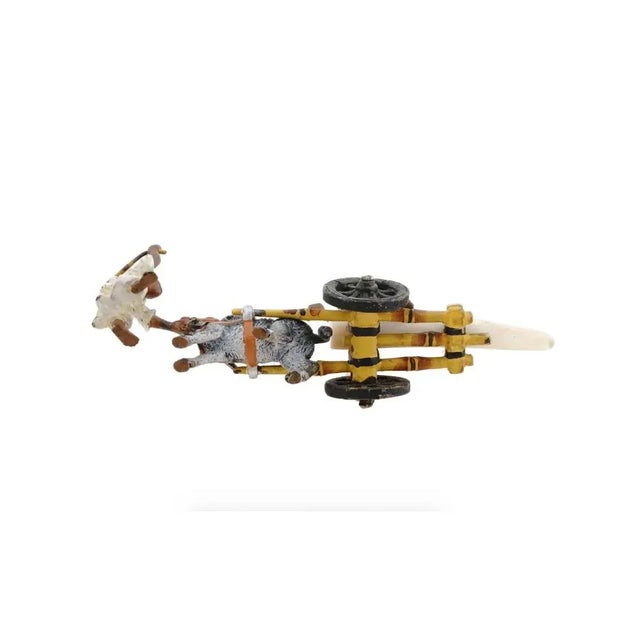 Metal Antique Vienna Bergmann Painted Cast Bronze Figural Group For Sale - Image 7 of 7