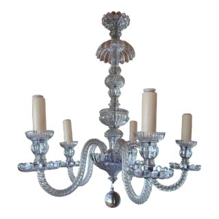 Early 20th Century Baccarat Style French Twist Crystal Chandelier For Sale