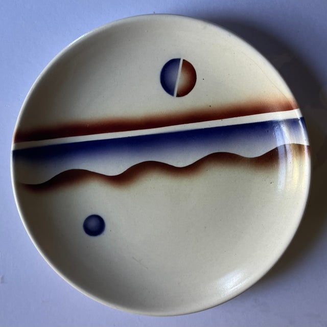 Antique 1920's French Art Deco Porcelain Plates - Set of 6 For Sale - Image 4 of 15