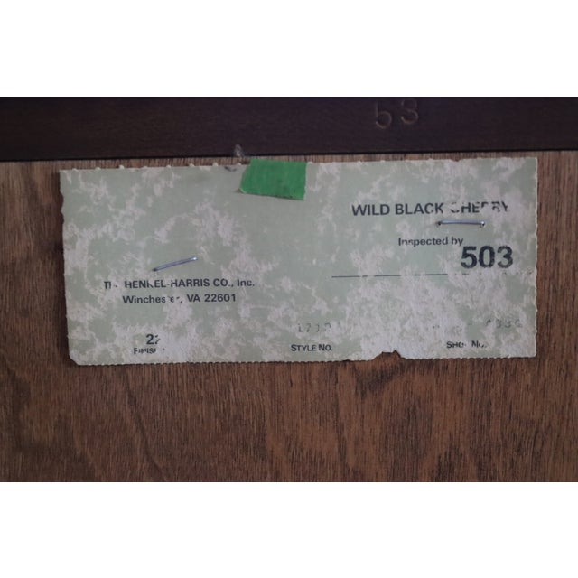 Brown Henkel Harris Solid Cherry Linen Press / Armoire – Wild Black Cherry For Sale - Image 8 of 14