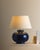 Hudson Valley Lighting Moodus 20 in. 1 Light Table Lamp in Aged Brass and Ceramic Parrish Blue Finish For Sale - Image 10 of 11