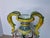 Italian Majolica Hand Painted Ceramic Pottery Face Handles Vase For Sale - Image 12 of 16