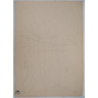 Léopold Survage, Surrealist Tribute to Nature, Original Drawing For Sale