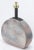 Contemporary large 22" diameter pendant shape ceramic and bronze table lamp.