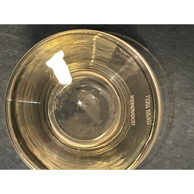 Glass Signed Vera Wang for Wedgwood Crystal Vase With Frosted Pedestal Base, 10.5"h For Sale - Image 7 of 8