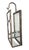 Traditional Vintage Palm Beach Regency Patinated Metal & Mirrored Geometric Candle Sconce For Sale - Image 3 of 12