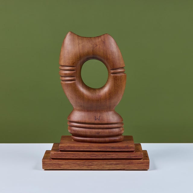 Brown Abstract Mounted Cat Sculpture For Sale - Image 8 of 14