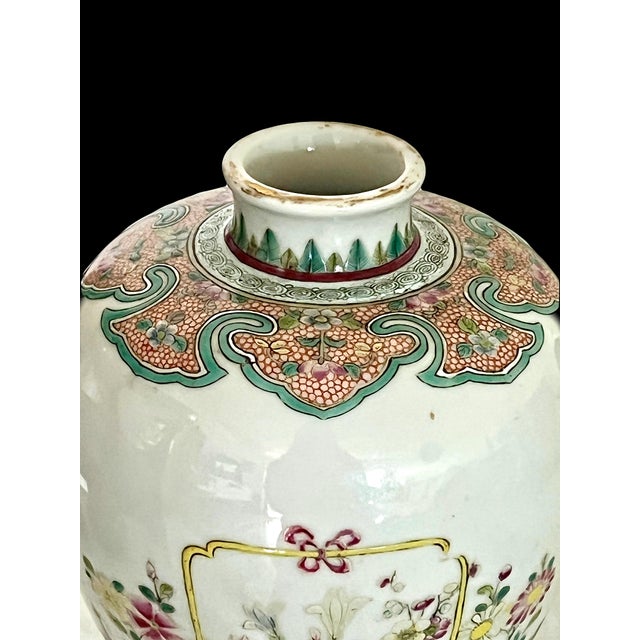 White Antique Yongzheng Period 1723 - 1735 Chinese Famille Rose Mei Ping Fine White Porcelain Vase, For Sale - Image 8 of 16