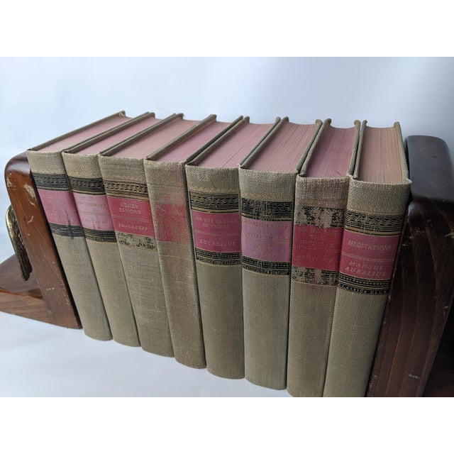 1943 Classics Club Gray, Burgundy & Gold Gilt Literary Library Books - Set of 8 For Sale - Image 12 of 14
