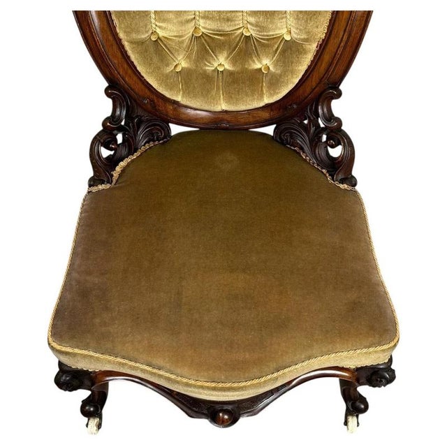 19th Century Victorian Walnut Armchair For Sale - Image 3 of 13