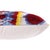 Hand-Knotted Silk Ikat Lumbar Pillow - 16x24 Red & Blue Velvet Accent For Sale - Image 4 of 8