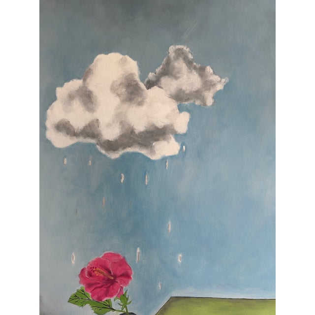 Wood Fractal Cloud Surrealism Oil Painting For Sale - Image 7 of 8