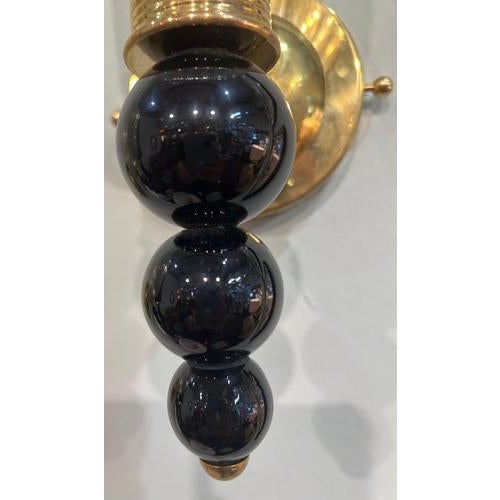 Brass and Glass Murano Wall Sconces, 1990, Set of 2 For Sale - Image 16 of 18
