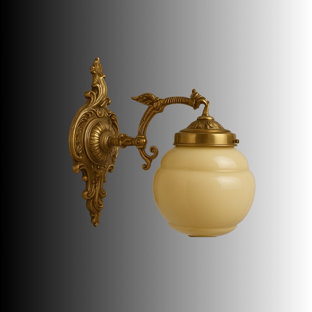 Metal Vintage Empire Style Sconces, 1940s, Set of 3 For Sale - Image 7 of 7