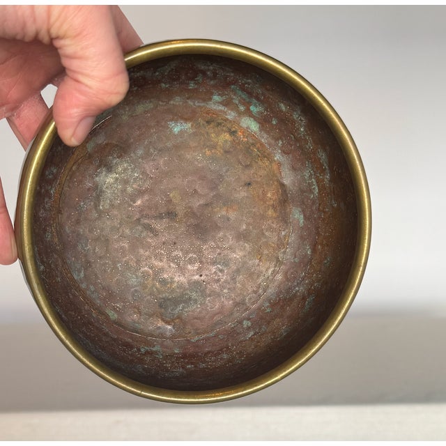 1900s Antique Brass Bowl With Clawfoot Detail For Sale - Image 4 of 4