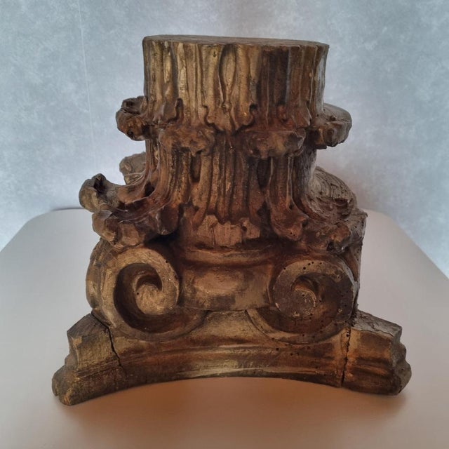 19th Century Polychrome Wooden Column Base For Sale - Image 14 of 14