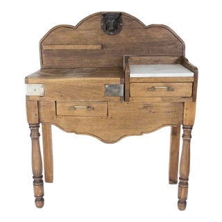 Early 19th Century French Marble To Butcher Block For Sale