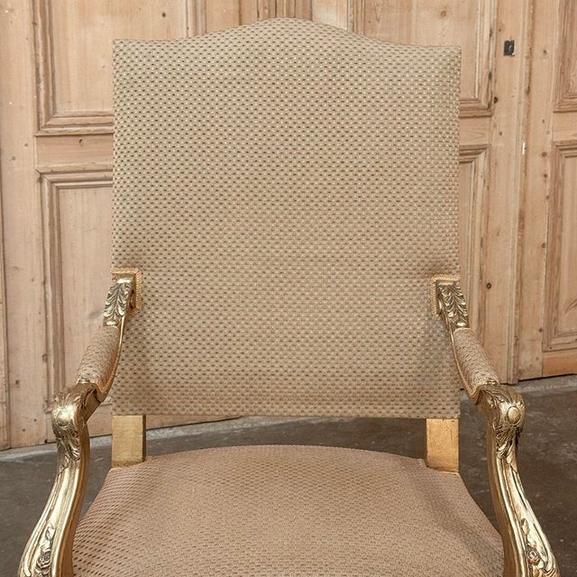 19th Century French Regence Giltwood Armchairs ~ Fauteuils For Sale - Image 13 of 18