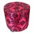 Vintage Upholstered Moroccan Stool in Hot Fuchsia Color For Sale