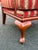 Pair of Solid Cherry Upholstered Chairs With Ottoman For Sale - Image 9 of 10