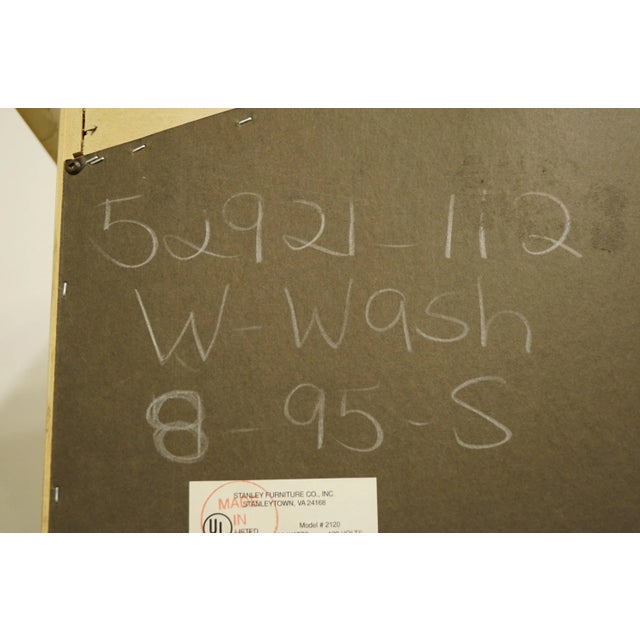 Stanley Furniture Concentrics Collection White Washed 66" Display China Cabinet 52921-212/112 For Sale - Image 12 of 13