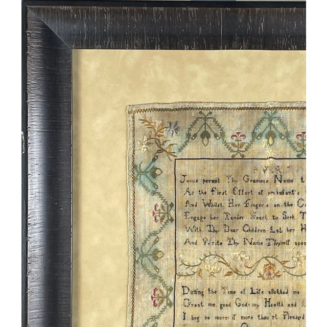English 1792 Needlework Prayer Sampler, Mary Halfpenny For Sale - Image 3 of 5