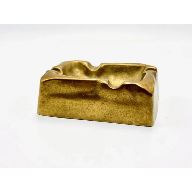 Goldenrod Mid-Century Modern Ashtray in Brass, Germany, 1960s For Sale - Image 8 of 9