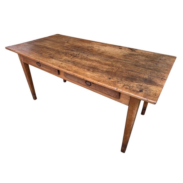 Louis Philippe Farmhouse Table in Cherry Wood, 1880 For Sale - Image 13 of 18