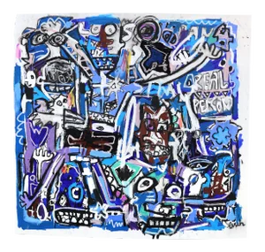 "Wandering Backwards I Reach the End" Contemporary Abstract Mixed-Media Painting by Jonas Fisch