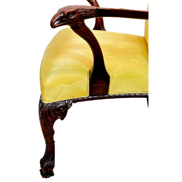 18th Century Style Mahogany Library Armchair For Sale In San Francisco - Image 6 of 7