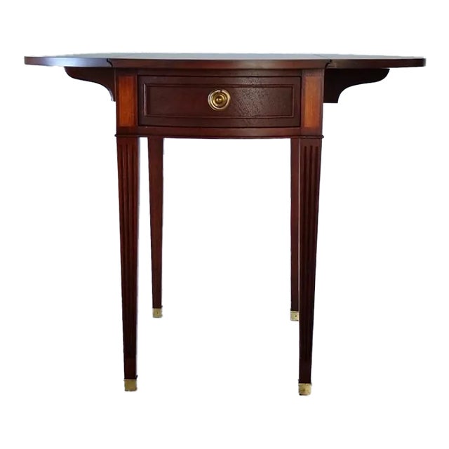Pembroke Mahogany Drop Leaf Accent Table by Baker Furniture Co. For Sale
