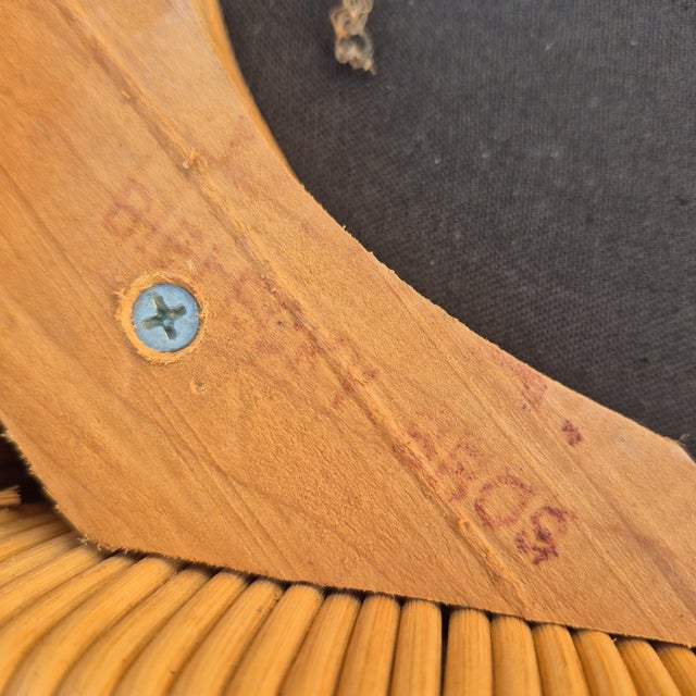 Wood 1990s Bielecky Brothers Organic Modern Coastal Cane Rattan Dining Chairs, Set of 4 For Sale - Image 7 of 9