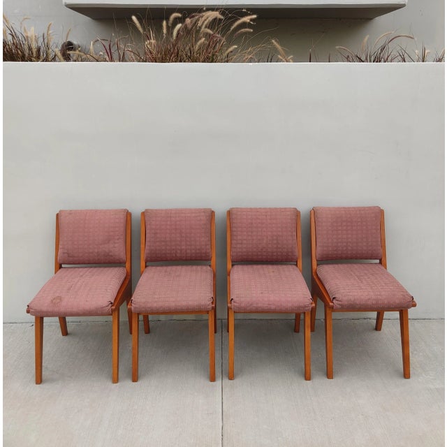 Vintage Jens Risom for Knoll Model 666 Dining Chairs- Set of 4 For Sale In Los Angeles - Image 6 of 12