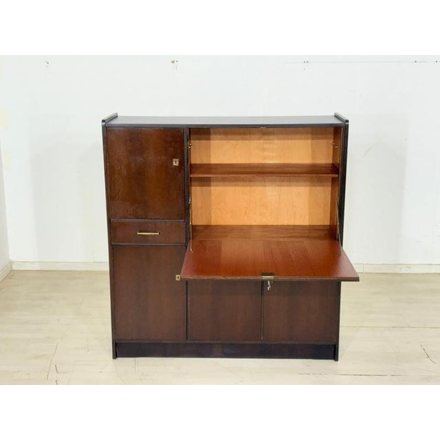 Mid-Century Writing Cabinet with Secretary in Mahogany, 1960s For Sale - Image 3 of 14