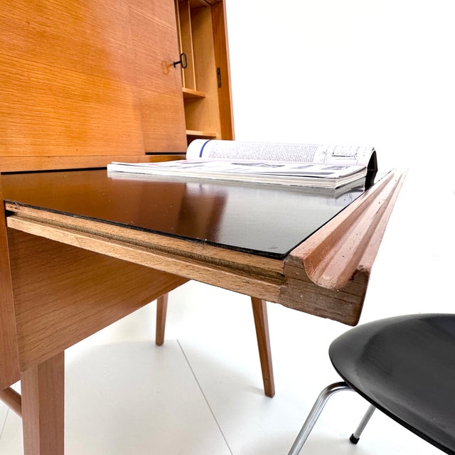 Black Writing Desk or Secretary Model Wr 119 S from Wilhelm Renz, Germany, 1952 For Sale - Image 8 of 18