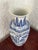 Chinoiserie Vintage 1980s Chinese Export Blue and White Porcelain Faceted Vase For Sale - Image 3 of 5