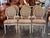 French Set of Six Vintage French Painted Dining Chairs For Sale - Image 3 of 10