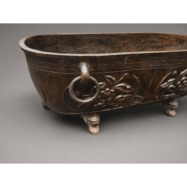 Brown 19th Century Chinese Cast Iron Bath Tub or Substantial Jardinière For Sale - Image 8 of 16