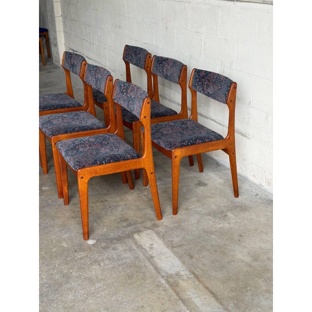 Mid-Century Modern Teak Dining Chairs in Style of Erik Buch Mid Century Modern Seating Set of 6 Denmark 1960s For Sale - Image 3 of 10