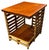 Mid-Century Modern 1950s Restored Rattan "Jacob's Ladder" Storage Side Table With Mahogany Top For Sale - Image 3 of 11