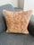 Boho Chic Vintage Turkish Isparta Rug Pillow Cover 16x16 – Rust Orange Wool Cushion Boho For Sale - Image 3 of 11