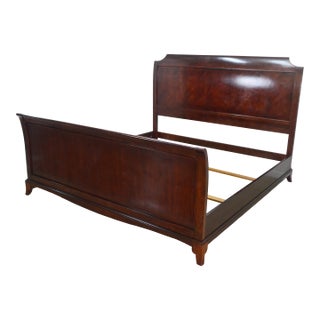 Ralph Lauren Mahogany King Sleigh Bed For Sale