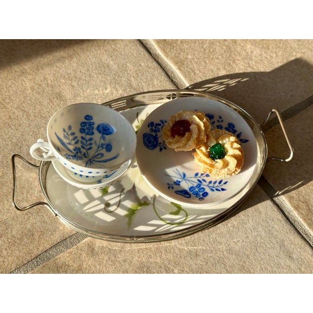 Antique Art Deco Serving Tray in Ceramic and Metal from BMF, Germany, 1920s For Sale - Image 18 of 18