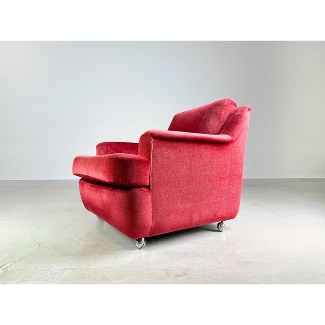 1960s Set of Mid-Century Red Armchairs, 1960s For Sale - Image 5 of 16