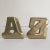 Mid 20th Century Mid-Century Modern Solid Brass "A & Z" Bookends - a Pair For Sale - Image 5 of 10