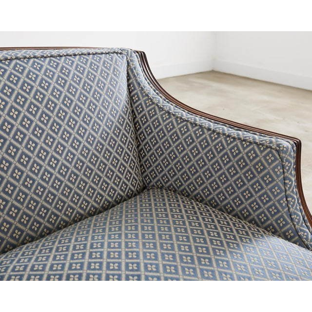 French Louis XVI Style Mahogany Settee For Sale - Image 10 of 12